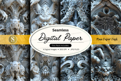 Seamless grunge digital paper texture pack vintage design Product Image 1