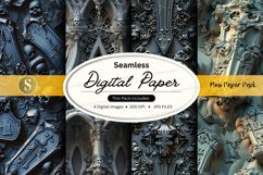 Seamless grunge digital paper texture vintage background des Product Image 1