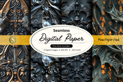 Seamless digital paper texture vintage ornate damask pattern Product Image 1