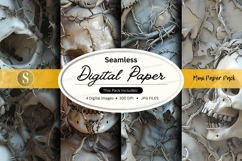 Seamless marble digital paper texture pack background Product Image 1