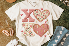 XoXo Patchwork PNG, Valentine's Day PNG, Love PNG, Cupid PNG Product Image 4
