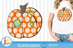 Polka Dot Pumpkin, Pumpkin png, Fall png, Thanksgiving png Product Image 1
