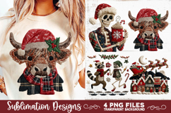 Preppy Rustic Christmas Patchwork Sublimation Designs Product Image 6