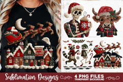 Preppy Rustic Christmas Patchwork Sublimation Designs Product Image 7