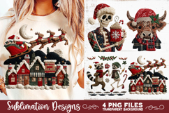 Preppy Rustic Christmas Patchwork Sublimation Designs Product Image 8