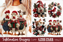 Preppy Rustic Christmas Patchwork Sublimation Designs Product Image 5
