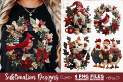 Preppy Rustic Christmas Patchwork Sublimation Designs Product Image 6