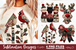 Preppy Rustic Christmas Patchwork Sublimation Designs Product Image 6