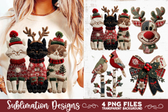 Preppy Rustic Christmas Patchwork Sublimation Designs Product Image 7