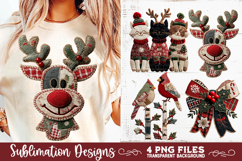 Preppy Rustic Christmas Patchwork Sublimation Designs Product Image 8