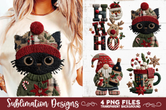 Preppy Rustic Christmas Patchwork Sublimation Designs Product Image 2