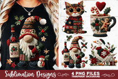 Preppy Rustic Christmas Patchwork Sublimation Designs Product Image 1