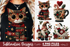 Preppy Rustic Christmas Patchwork Sublimation Designs Product Image 2