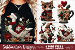 Preppy Rustic Christmas Patchwork Sublimation Designs Product Image 7