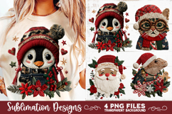 Preppy Rustic Christmas Patchwork Sublimation Designs Product Image 6