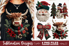 Preppy Rustic Christmas Patchwork Sublimation Designs Product Image 7