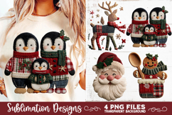 Preppy Rustic Christmas Patchwork Sublimation Designs Product Image 6