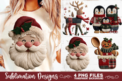 Preppy Rustic Christmas Patchwork Sublimation Designs Product Image 8