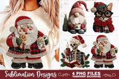 Preppy Rustic Christmas Patchwork Sublimation Designs Product Image 3