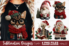Preppy Rustic Christmas Patchwork Sublimation Designs Product Image 6