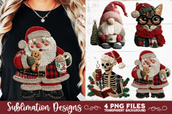Preppy Rustic Christmas Patchwork Sublimation Designs Product Image 8