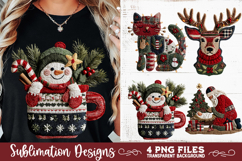 Preppy Rustic Christmas Patchwork Sublimation Designs Product Image 6