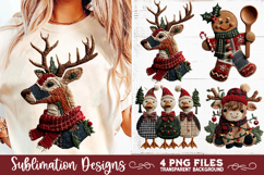 Preppy Rustic Christmas Patchwork Sublimation Designs Product Image 2