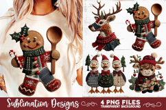 Preppy Rustic Christmas Patchwork Sublimation Designs Product Image 3
