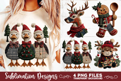 Preppy Rustic Christmas Patchwork Sublimation Designs Product Image 4