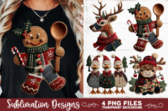 Preppy Rustic Christmas Patchwork Sublimation Designs Product Image 6