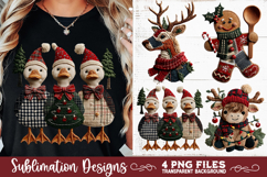 Preppy Rustic Christmas Patchwork Sublimation Designs Product Image 7