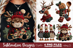 Preppy Rustic Christmas Patchwork Sublimation Designs Product Image 8
