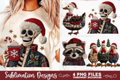 Preppy Rustic Christmas Patchwork Sublimation Designs Product Image 2