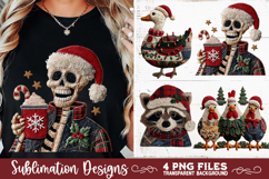 Preppy Rustic Christmas Patchwork Sublimation Designs Product Image 5
