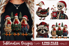 Preppy Rustic Christmas Patchwork Sublimation Designs Product Image 8