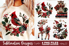 Preppy Rustic Christmas Patchwork Sublimation Designs Product Image 2