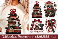 Preppy Rustic Christmas Patchwork Sublimation Designs Product Image 8