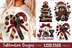 Preppy Rustic Christmas Patchwork Sublimation Designs Product Image 6