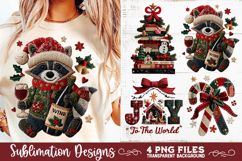Preppy Rustic Christmas Patchwork Sublimation Designs Product Image 7
