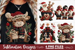 Preppy Rustic Christmas Patchwork Sublimation Designs Product Image 3