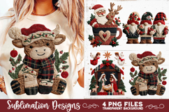 Preppy Rustic Christmas Patchwork Sublimation Designs Product Image 8
