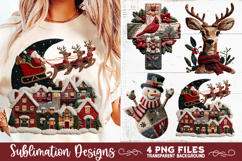 Preppy Rustic Christmas Patchwork Sublimation Designs Product Image 5