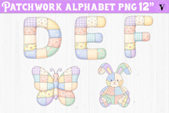 Cute Patchwork Alphabet | Patchwork Animals, flowers Product Image 1