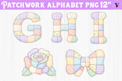 Cute Patchwork Alphabet | Patchwork Animals, flowers Product Image 1