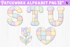 Cute Patchwork Alphabet | Patchwork Animals, flowers Product Image 1