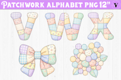 Cute Patchwork Alphabet | Patchwork Animals, flowers Product Image 1