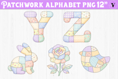 Cute Patchwork Alphabet | Patchwork Animals, flowers Product Image 1