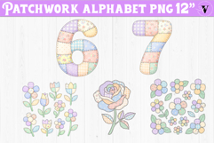 Cute Patchwork Alphabet | Patchwork Animals, flowers Product Image 1
