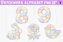 Cute Patchwork Alphabet | Patchwork Animals, flowers Product Image 1