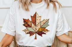 Patchwork Autumn Maple Leaf PNG Product Image 2